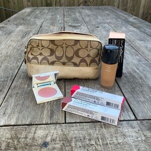 Authentic Coach Makeup Bag + Luxury Beauty Bundle